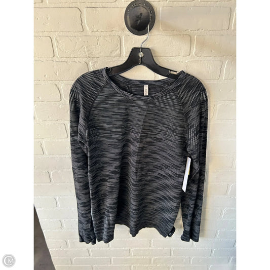 Athletic Top Long Sleeve Crewneck By Athleta In Black & Blue, Size: Xl