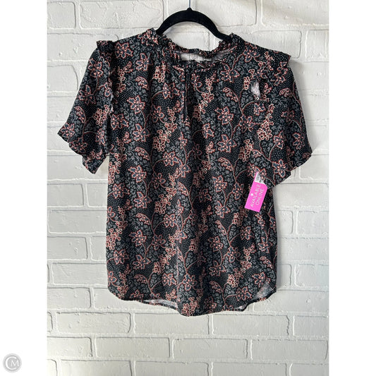 Top Short Sleeve By Loft In Black, Size: Xs