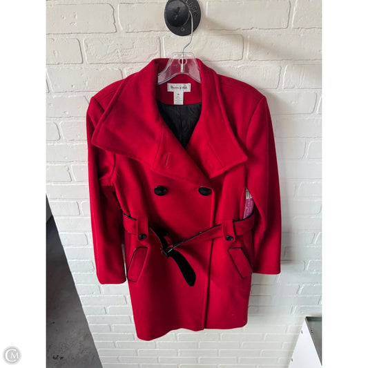 Coat Peacoat By Preston And New York In Red, Size: Xl