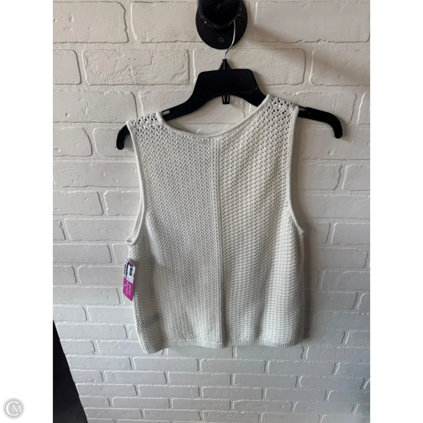 Vest Sweater By Gap In White, Size: L