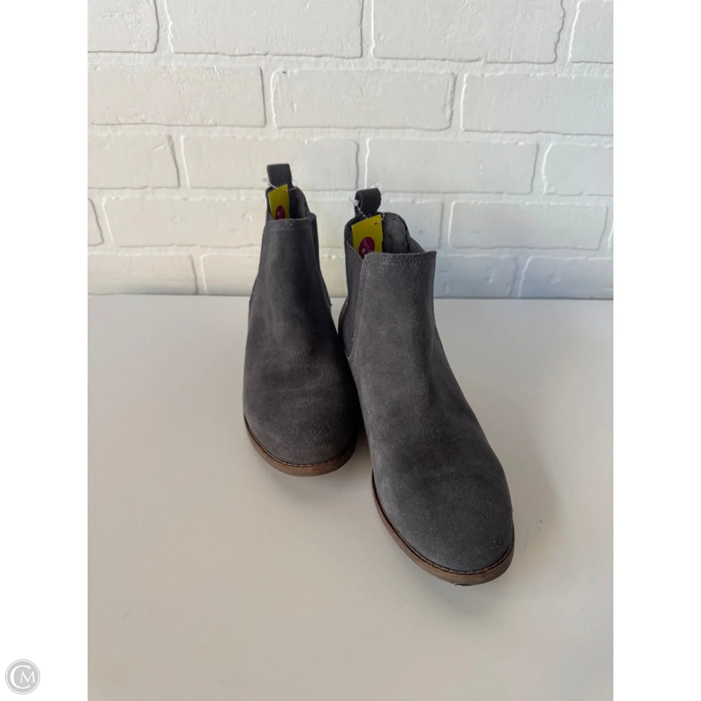 Boots Ankle Flats By Toms In Grey, Size: 8.5