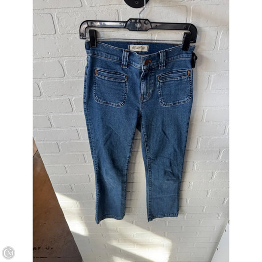 Jeans Boot Cut By Madewell In Blue Denim, Size: 0