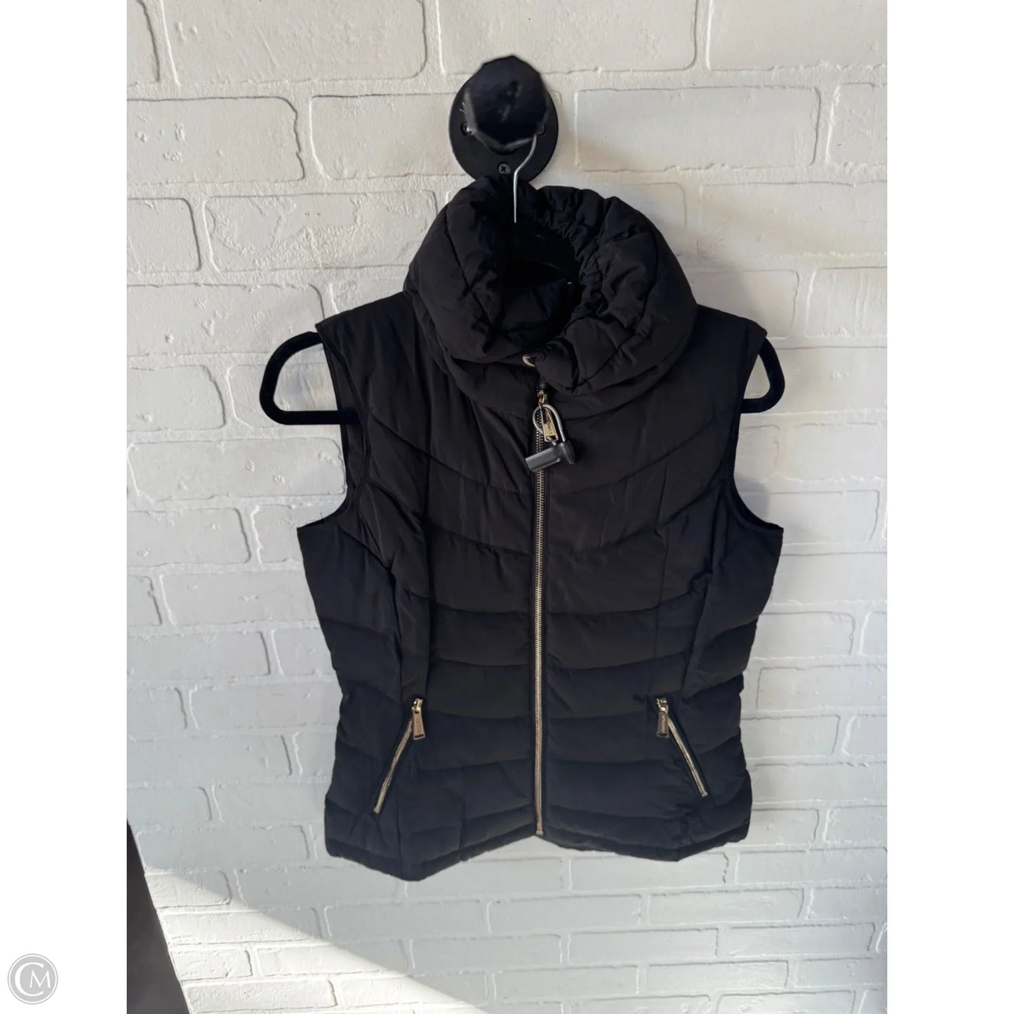 Vest Puffer & Quilted By Calvin Klein In Black, Size: Xs