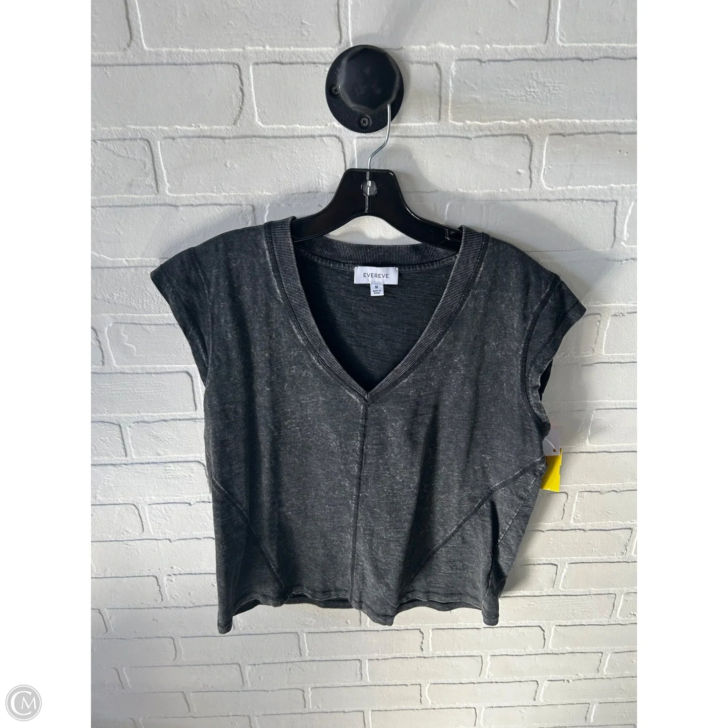 Top Short Sleeve By Evereve In Black, Size: M