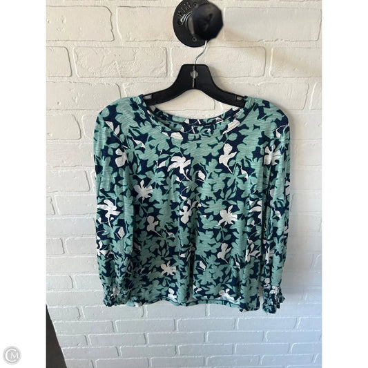 Top Long Sleeve By Chicos In Blue & Green, Size: L
