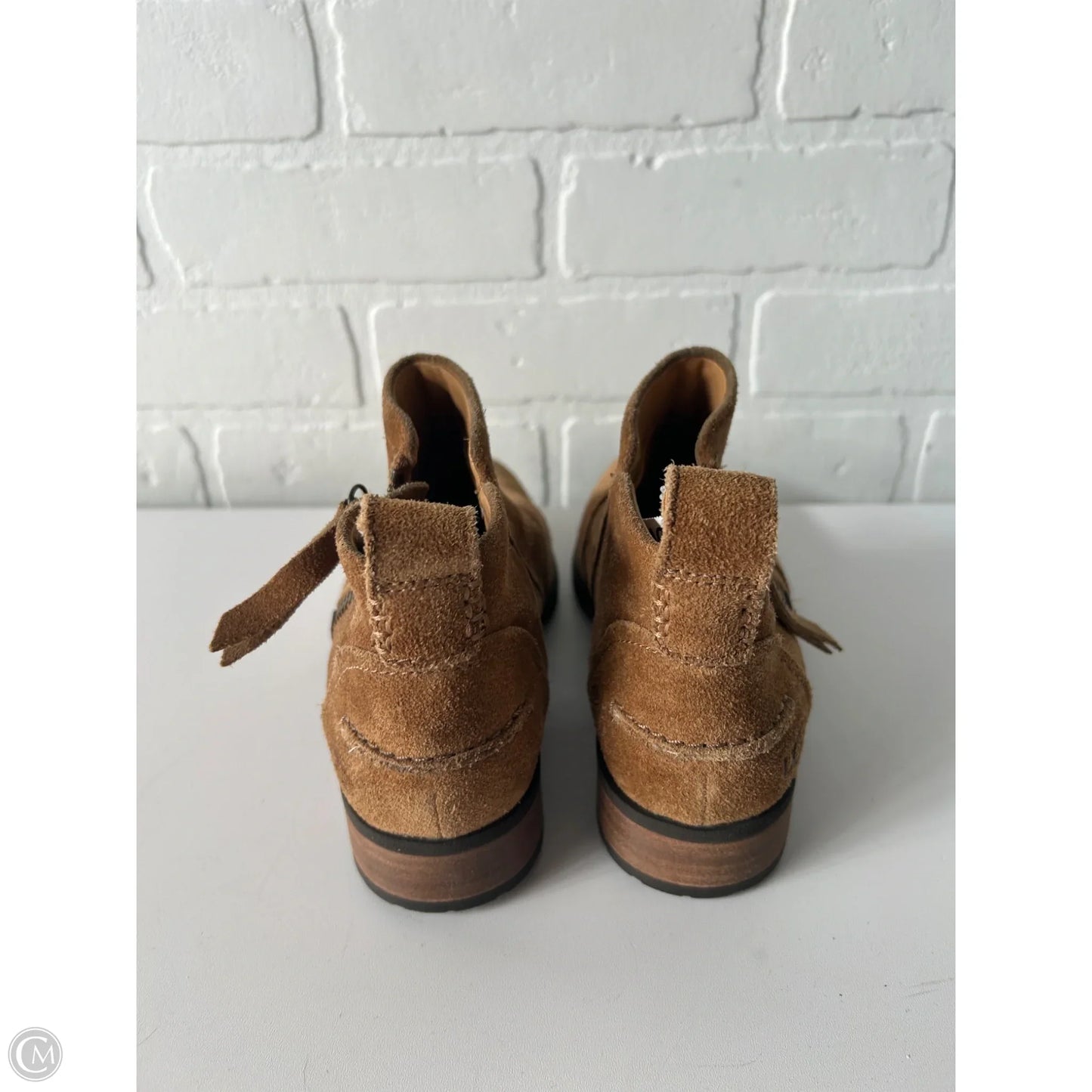 Boots Designer By Ugg In Brown, Size: 6