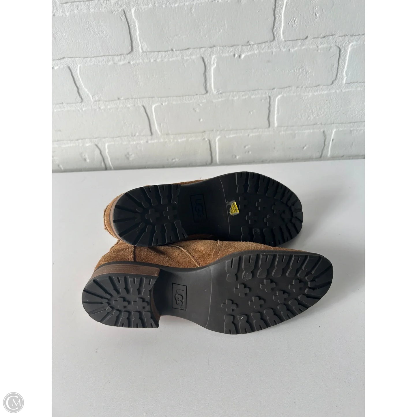 Boots Designer By Ugg In Brown, Size: 6