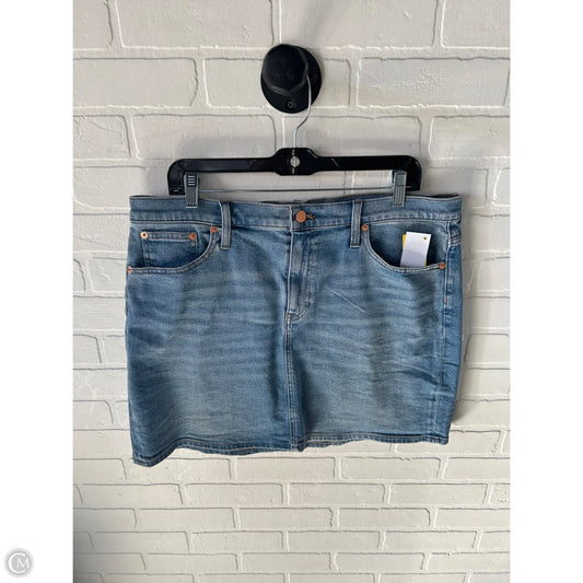 Skirt Mini & Short By J. Crew In Blue Denim, Size: 14
