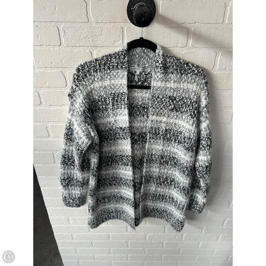 Sweater Cardigan By Heartloom In Black & Grey, Size: S