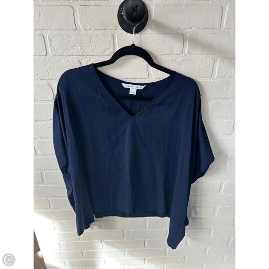 Top 3/4 Sleeve Designer By Diane Von Furstenberg In Blue, Size: S
