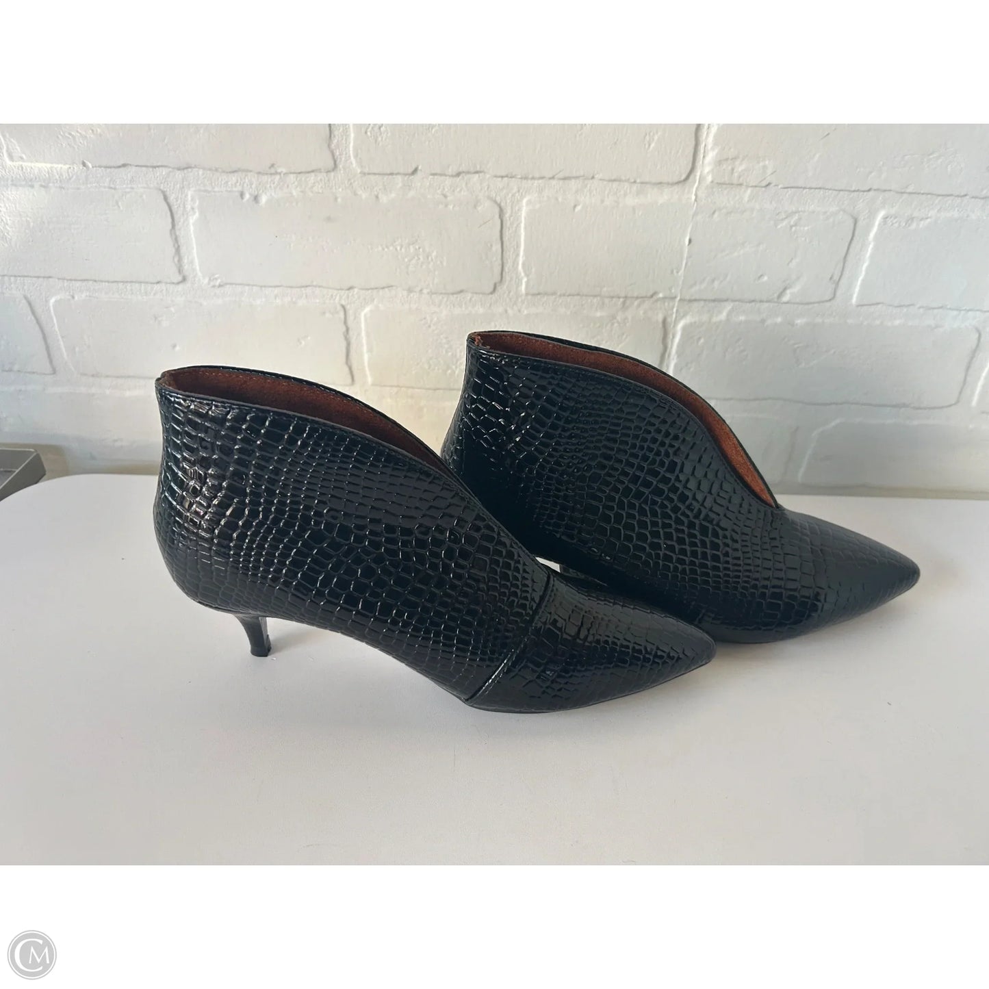 Boots Ankle Heels By Love In Black, Size: 7