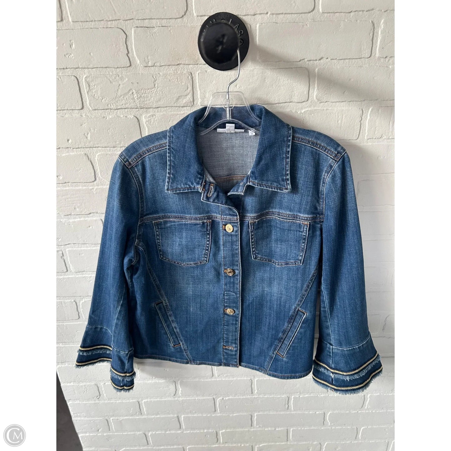 Jacket Denim By Chicos In Blue Denim, Size: M
