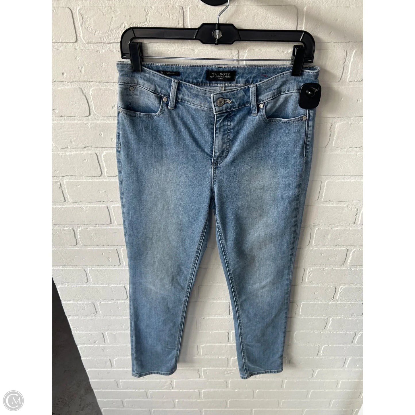 Jeans Straight By Talbots In Blue Denim, Size: 8p
