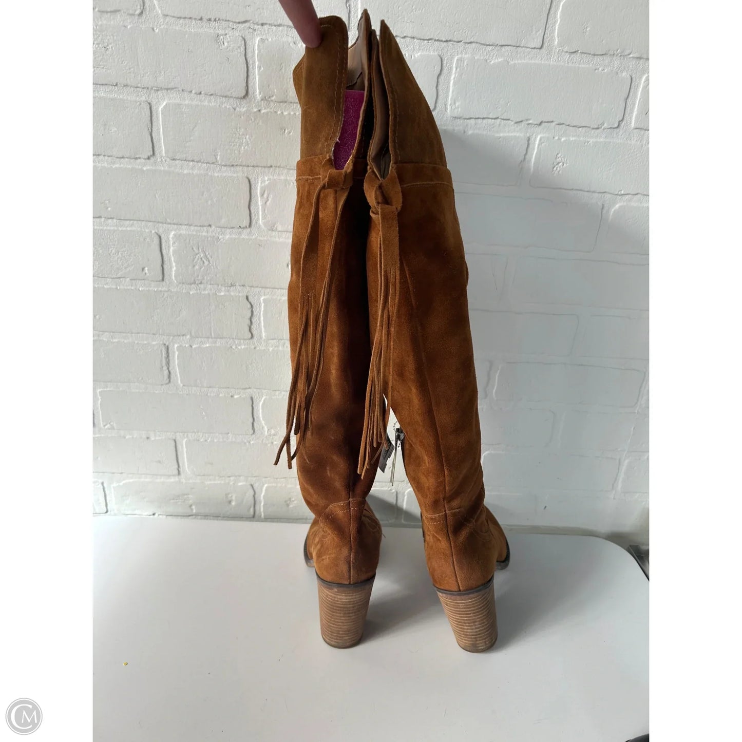 Boots Over-the-knee Heels By Franco Sarto In Brown, Size: 8.5