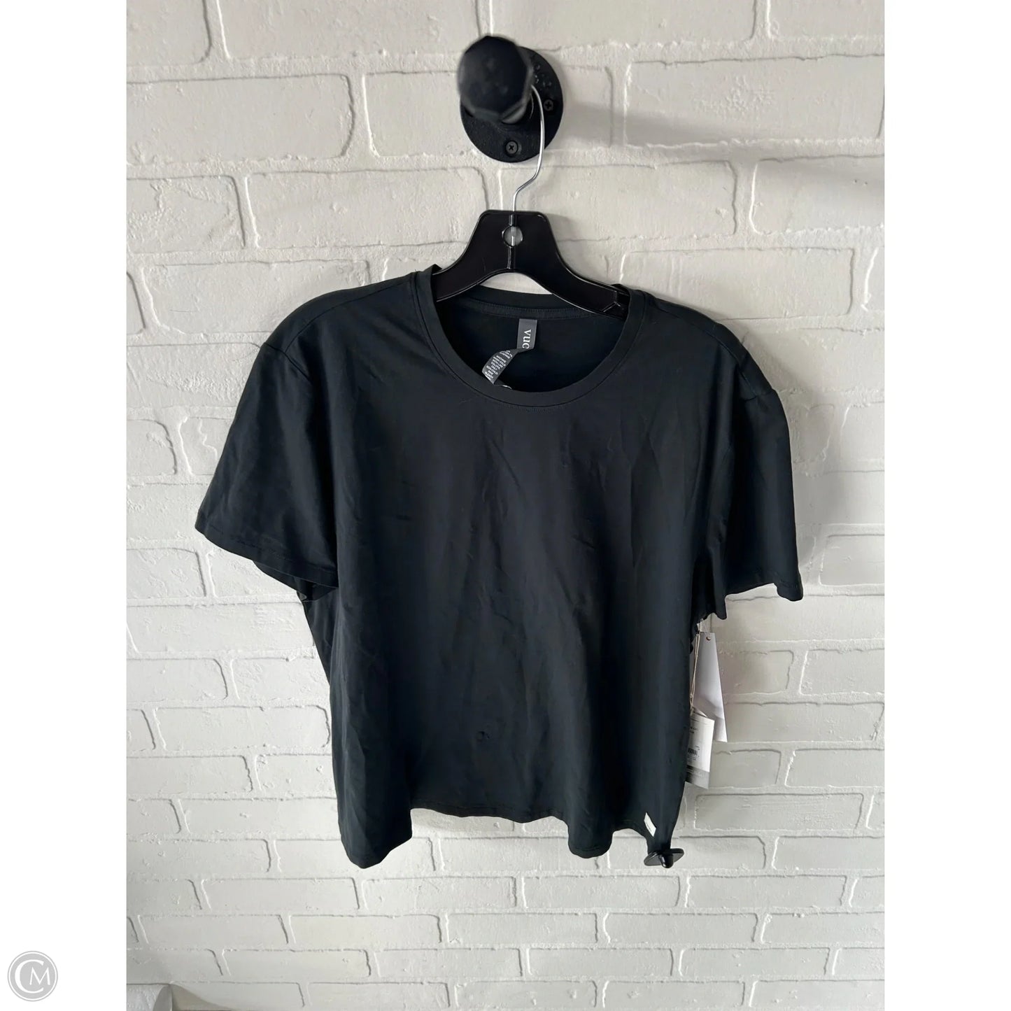 Athletic Top Short Sleeve By Vuori In Black, Size: M