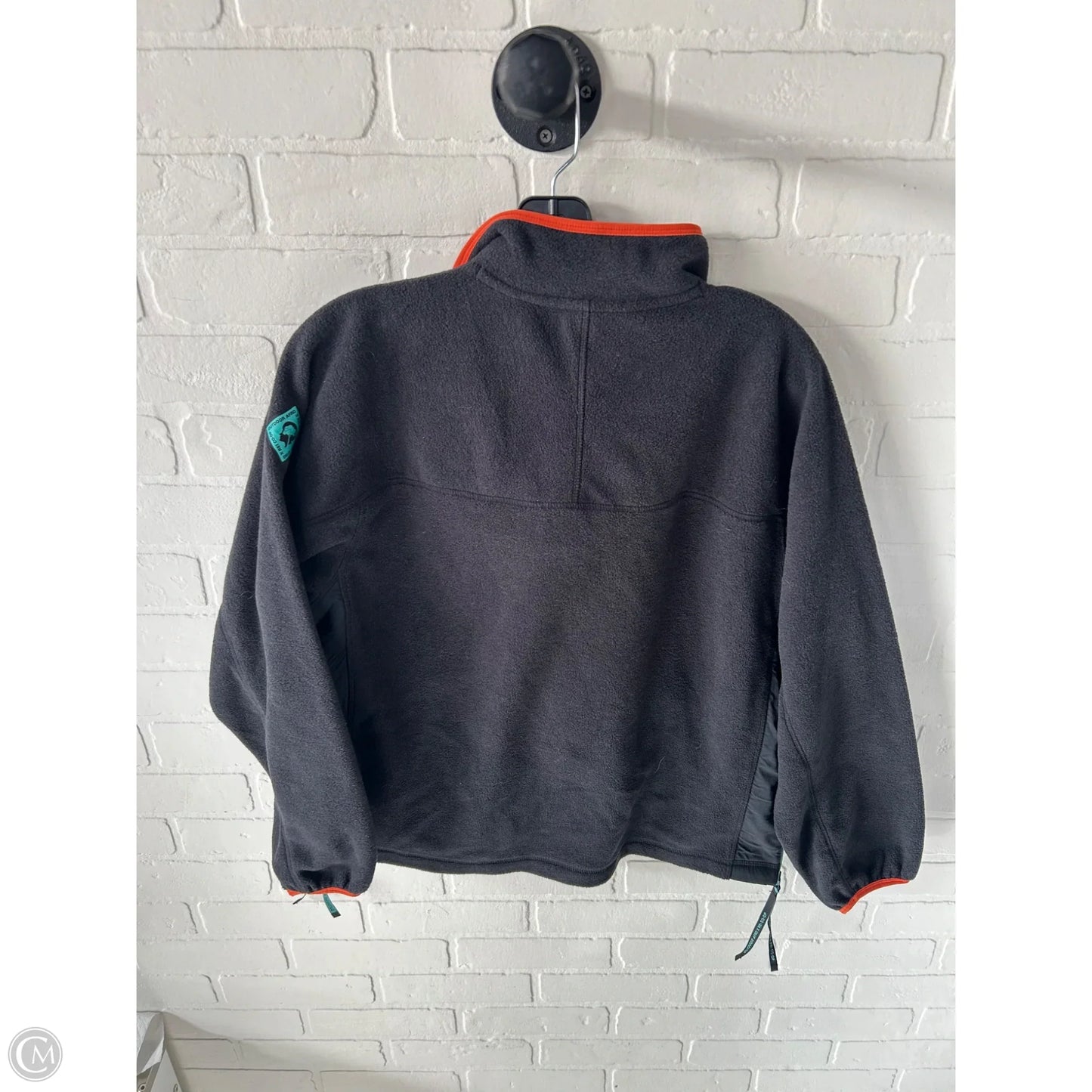 Jacket Fleece By Rei In Black & Orange, Size: S