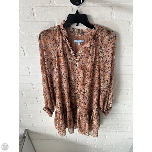 Tunic Long Sleeve By Antonio Melani In Tan, Size: S