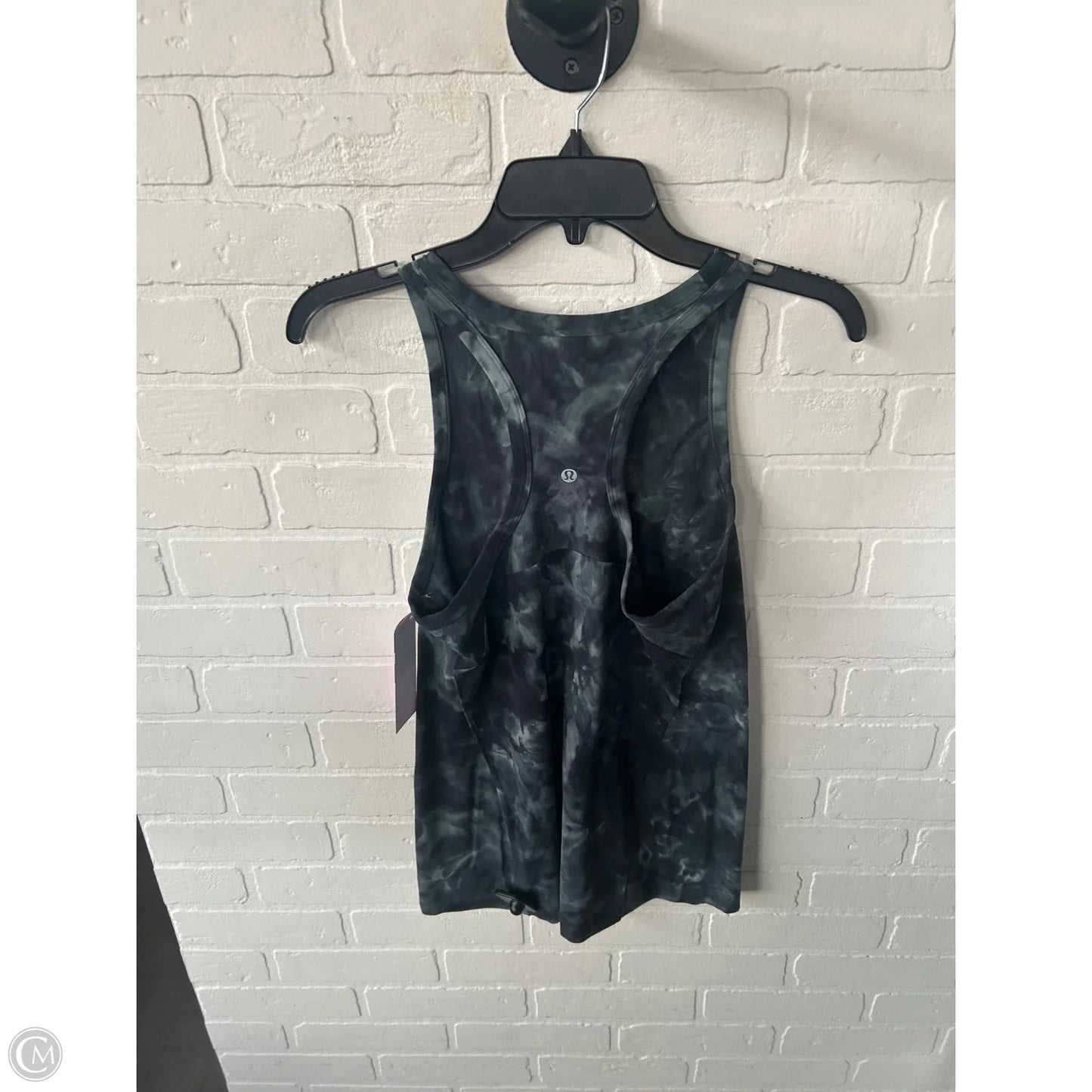 Athletic Tank Top By Lululemon In Black & Green, Size: M