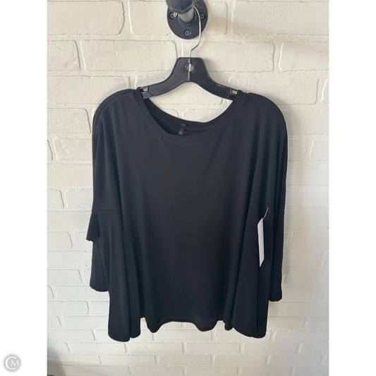 Top 3/4 Sleeve By Ic By Connie K In Black, Size: Xl