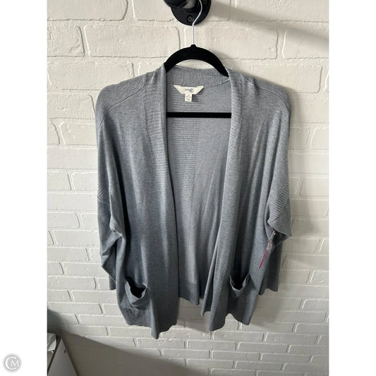 Sweater Cardigan By Terra & Sky In Grey, Size: 2x