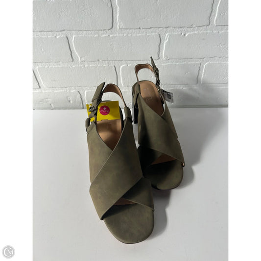 Sandals Heels Block By Market & Spruce In Green, Size: 8.5