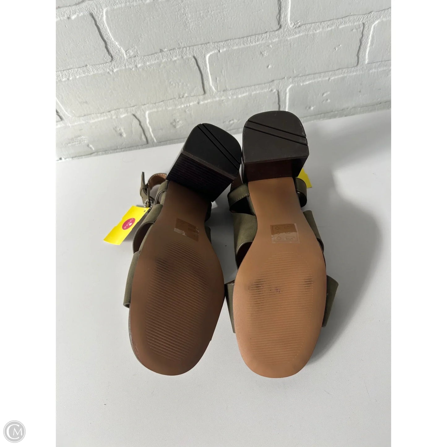 Sandals Heels Block By Market & Spruce In Green, Size: 8.5