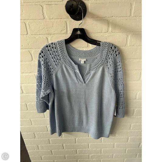 Sweater Short Sleeve By J. Jill In Blue, Size: Mp