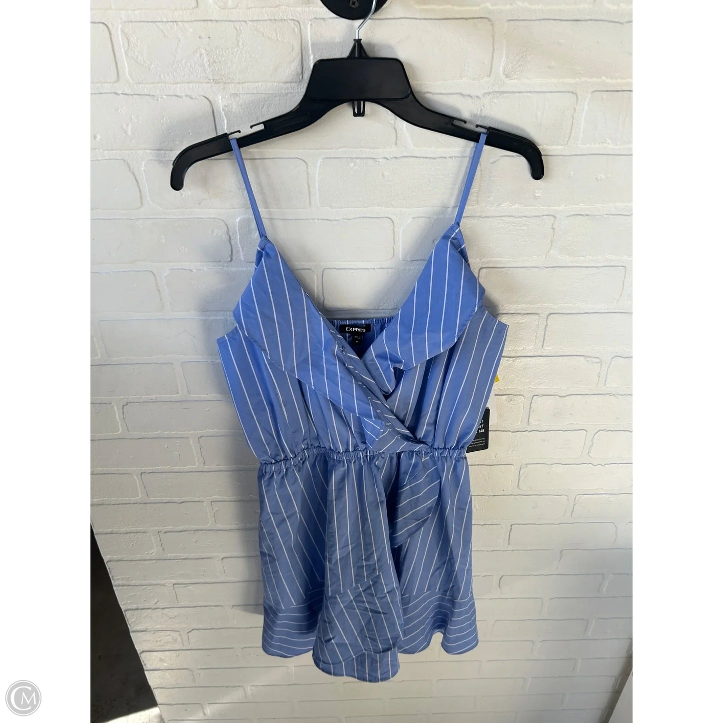 Dress Casual Short By Express In Blue & White, Size: M