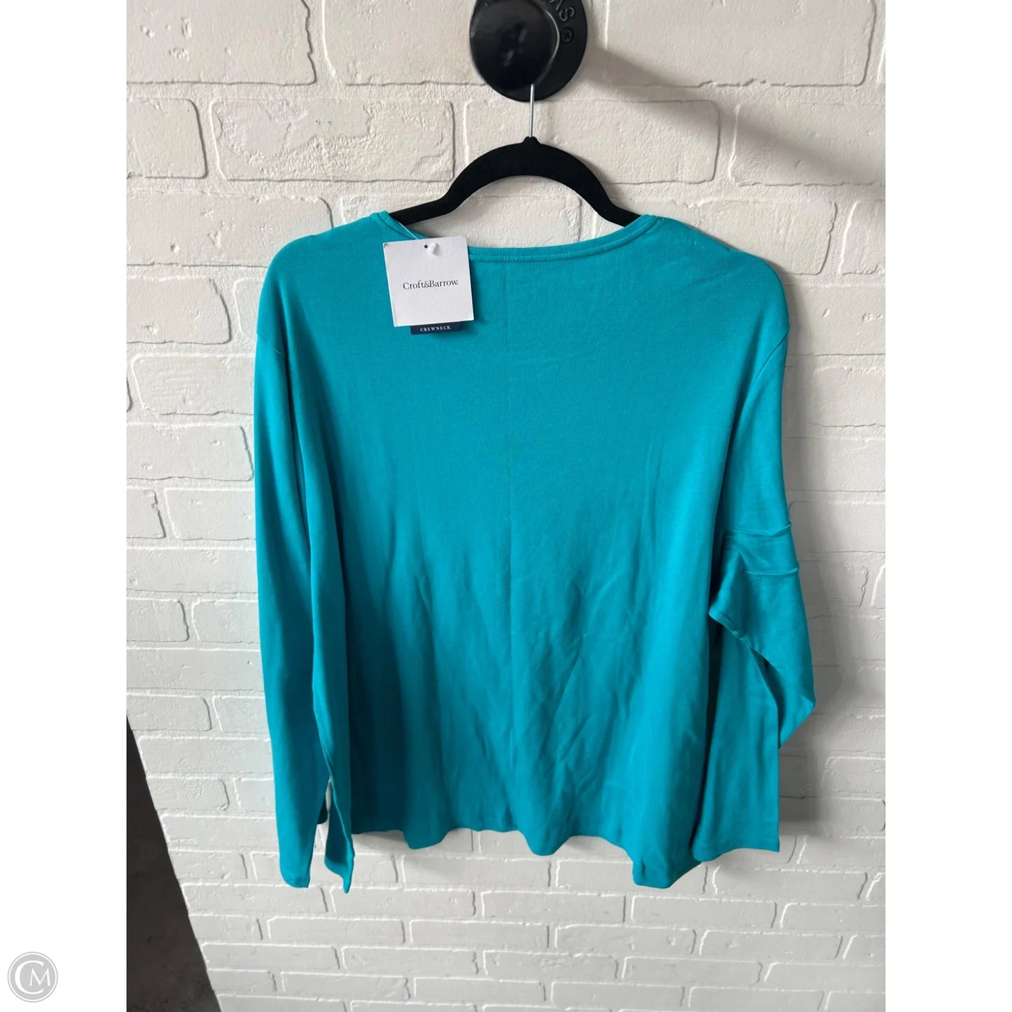 Top Long Sleeve By Croft And Barrow In Blue, Size: 3x
