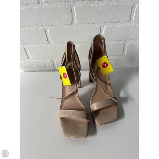 Sandals Heels Block By Dream Pairs In Tan, Size: 7