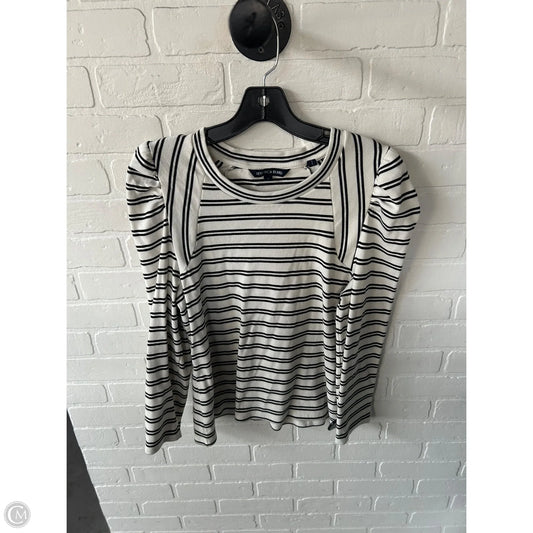 Top Long Sleeve By Veronica Beard In Black & Cream, Size: Xl
