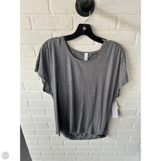 Athletic Top Short Sleeve By Lululemon In Grey, Size: M