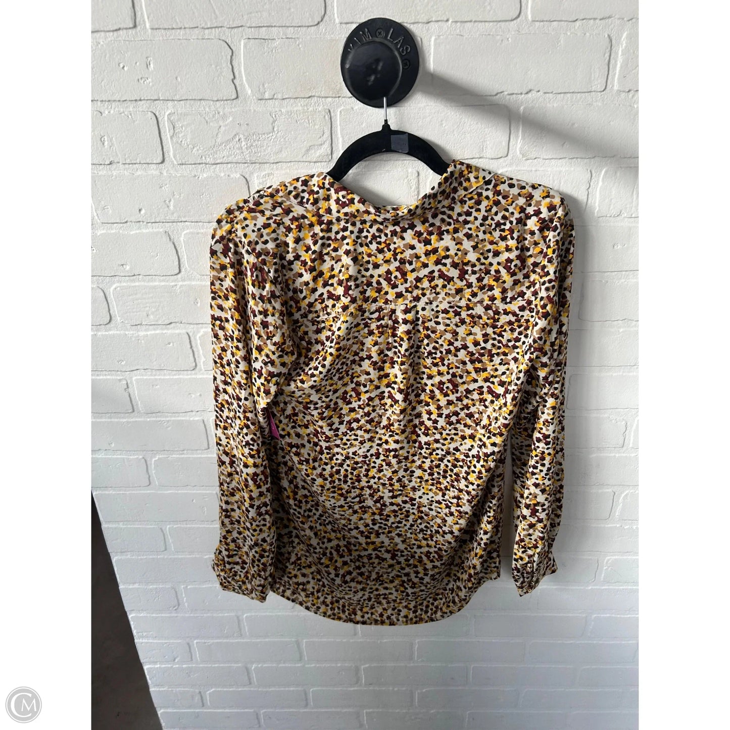 Top Long Sleeve By Cabi In Tan & Yellow, Size: Xs