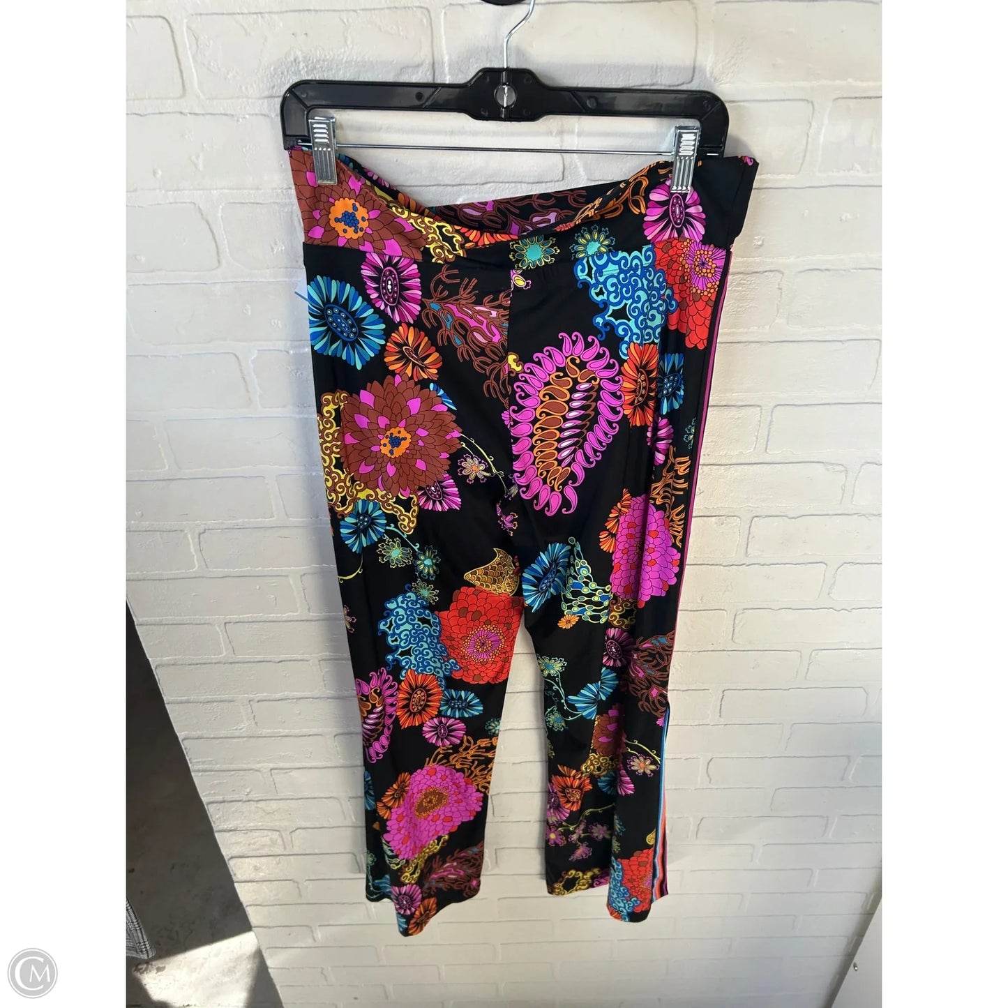 Pants Wide Leg By Trina Turk In Black & Pink, Size: 4