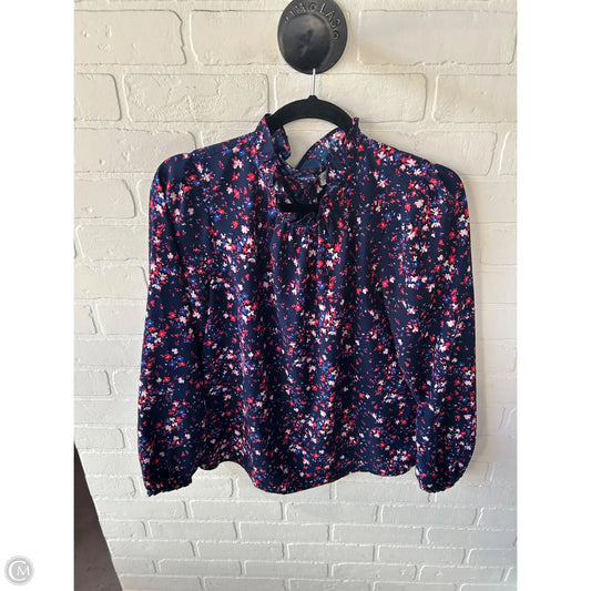 Top Long Sleeve By J. Crew In Blue & Pink, Size: S
