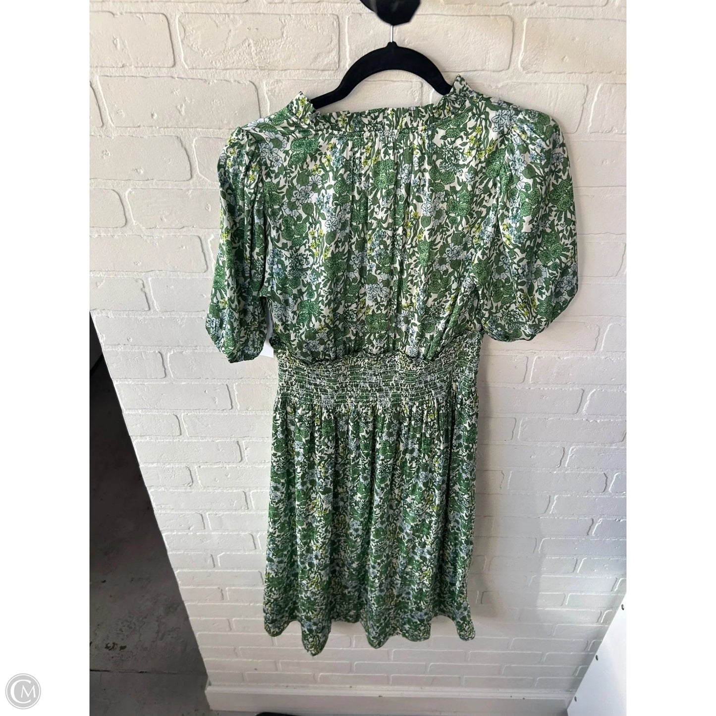 Dress Casual Midi By J. Crew In Green & White, Size: S