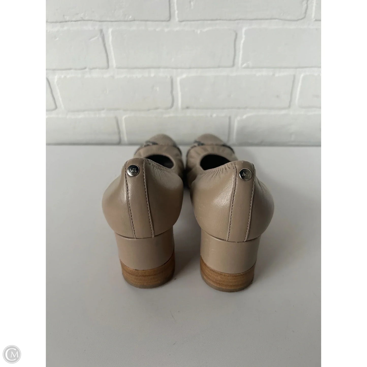 Shoes Heels Block By Agl In Tan, Size: 8.5