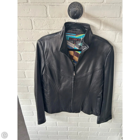 Jacket Leather By Via Spiga In Black, Size: L