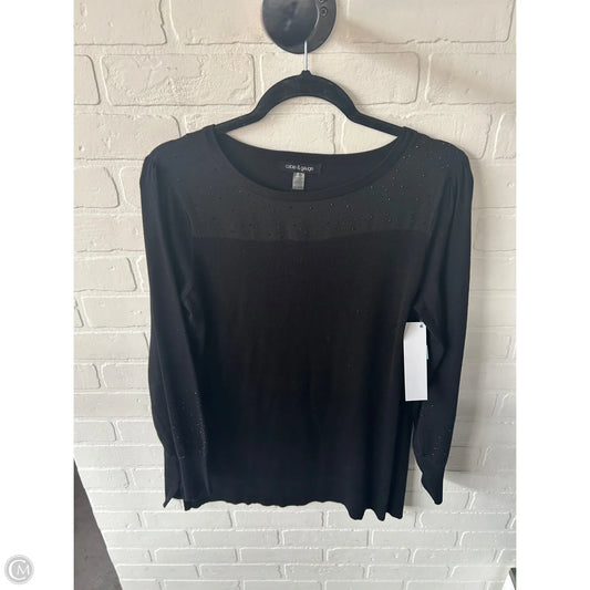 Sweater By Cable And Gauge In Black, Size: L