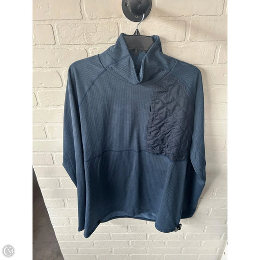 Athletic Top Long Sleeve Collar By Cmb In Blue, Size: Xl