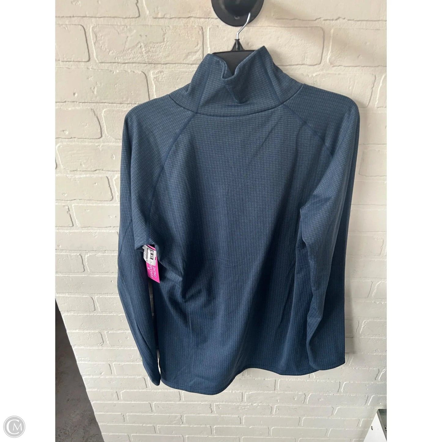 Athletic Top Long Sleeve Collar By Cmb In Blue, Size: Xl