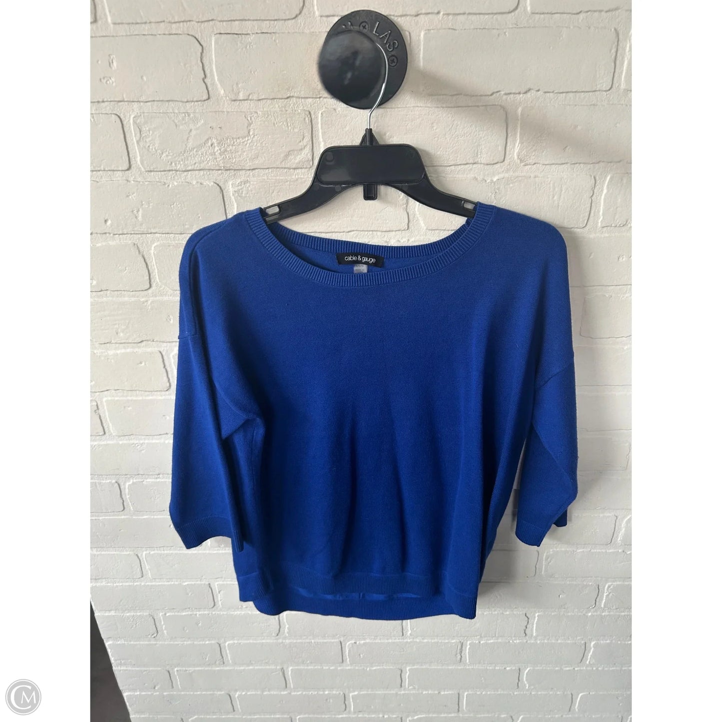 Sweater By Cable And Gauge In Blue, Size: L