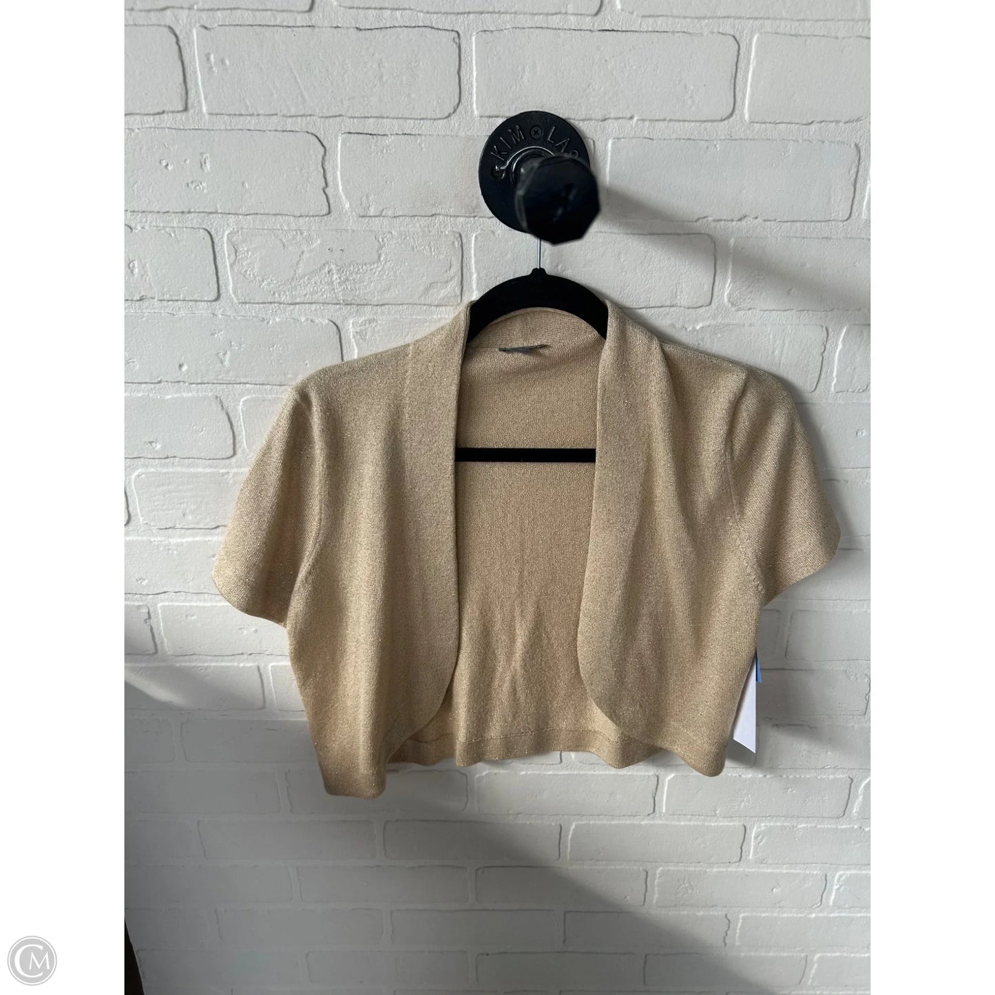 Sweater Cardigan By Ann Taylor In Gold, Size: M