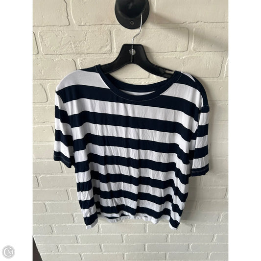 Top Short Sleeve Basic By Lou And Grey In Blue & White, Size: L