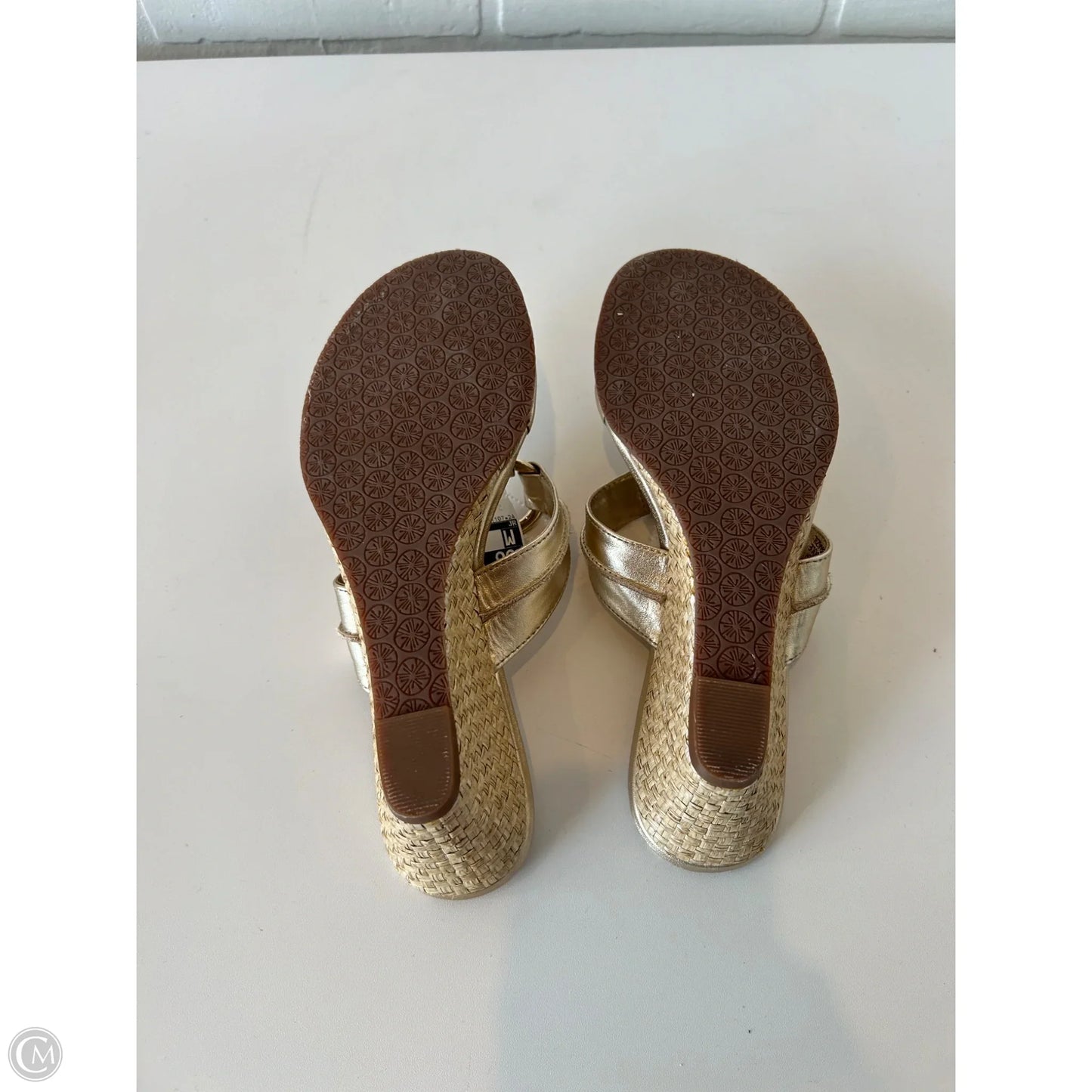 Sandals Designer By Lilly Pulitzer In Gold, Size: 6