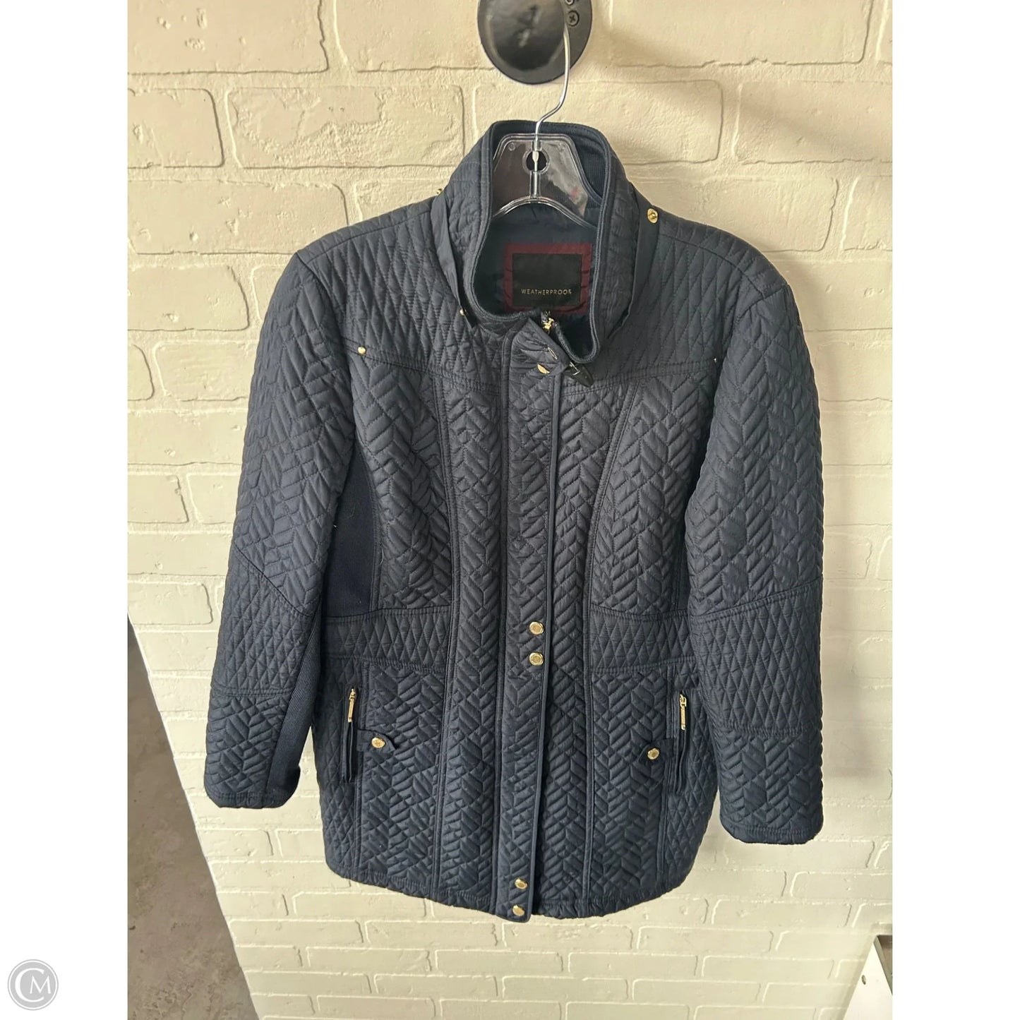 Coat Puffer & Quilted By Weatherproof In Navy, Size: M