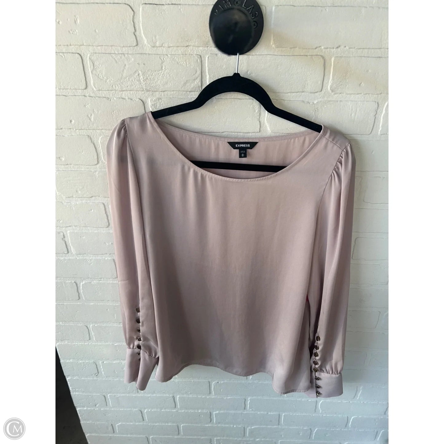 Top Long Sleeve By Express In Pink, Size: M