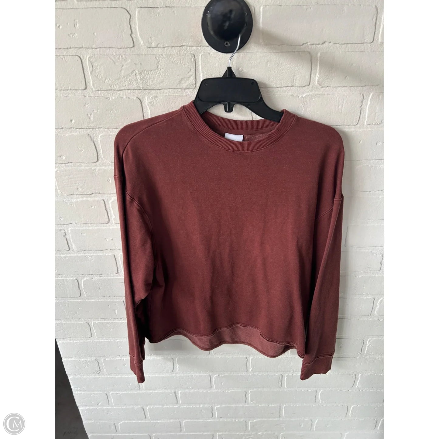 Athletic Top Long Sleeve Crewneck By Nike Apparel In Brown, Size: Xs