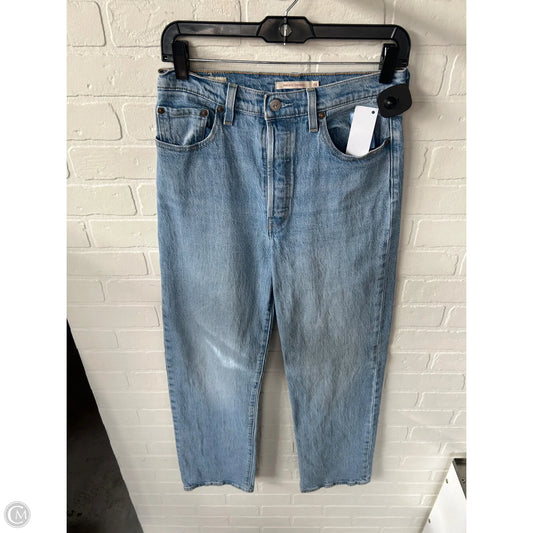 Jeans Wide Leg By Levis In Blue Denim, Size: 8