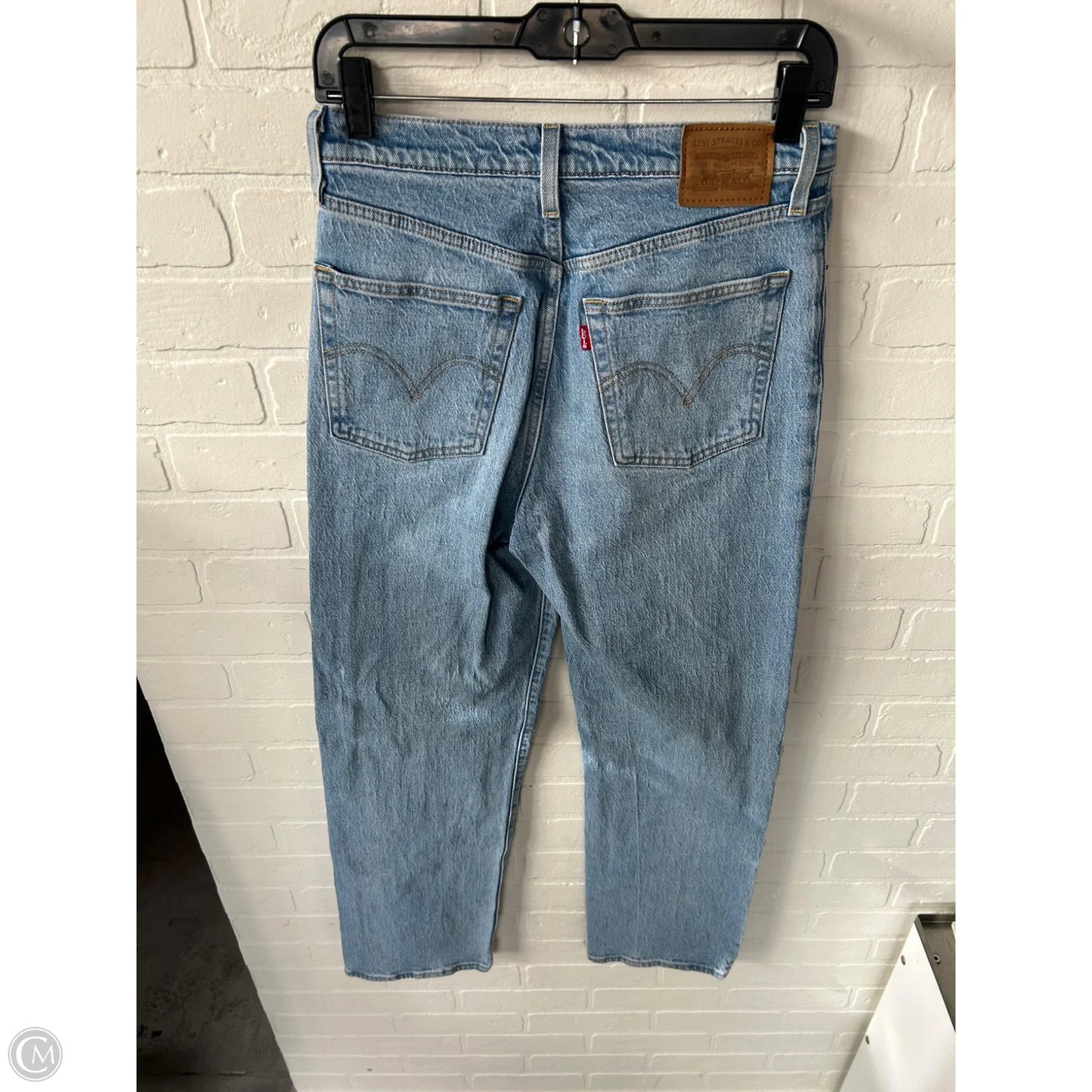 Jeans Wide Leg By Levis In Blue Denim, Size: 8